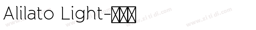 Alilato Light字体转换